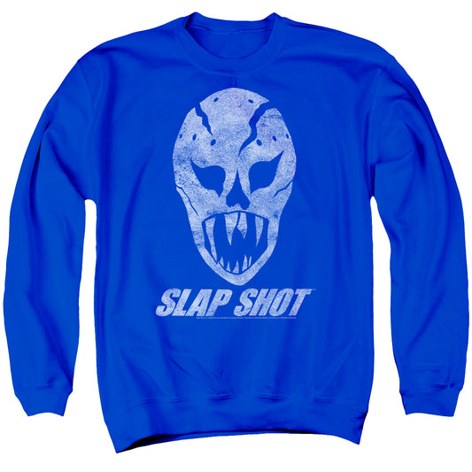SLAP SHOT : THE MASK ADULT CREW NECK SWEATSHIRT ROYAL BLUE 2X