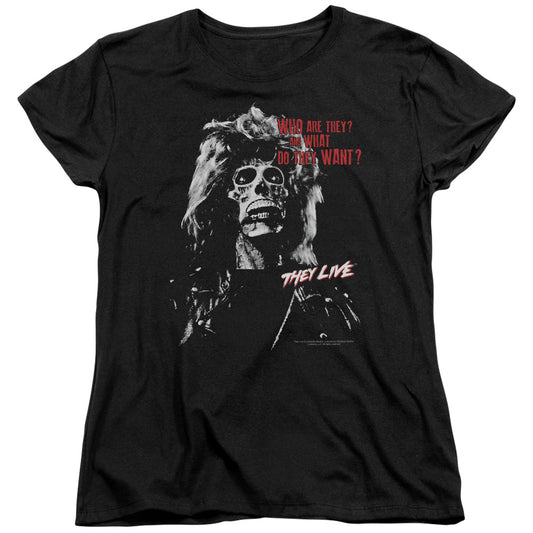 THEY LIVE : THEY WANT S\S WOMENS TEE Black SM