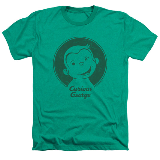 CURIOUS GEORGE : CLASSIC WINK ADULT HEATHER Kelly Green 2X