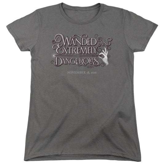FANTASTIC BEASTS : WANDED WOMENS SHORT SLEEVE Charcoal MD