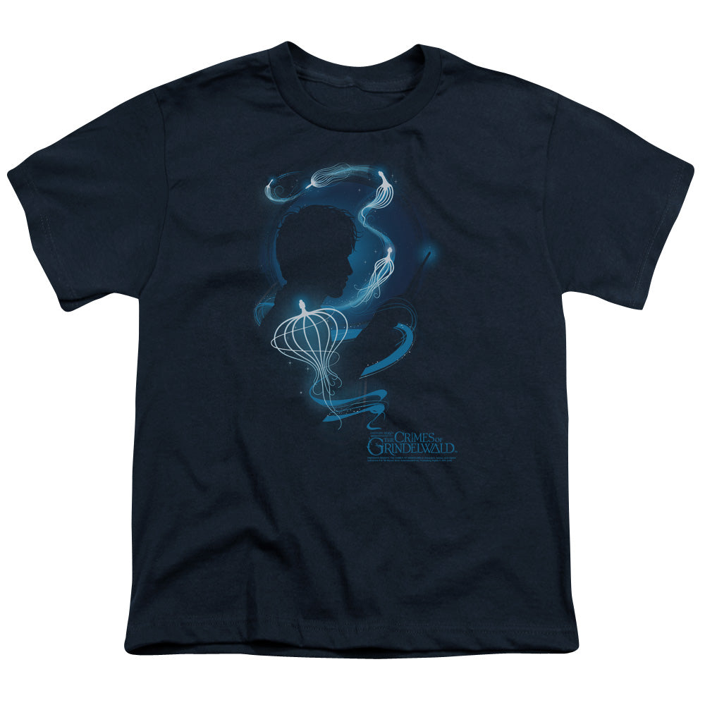 FANTASTIC BEASTS 2 : NEWT SILHOUETTE S\S YOUTH 18\1 Navy LG