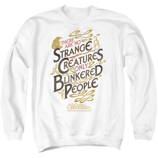 FANTASTIC BEASTS 2 : BLINKERED PEOPLE ADULT CREW SWEAT White 2X