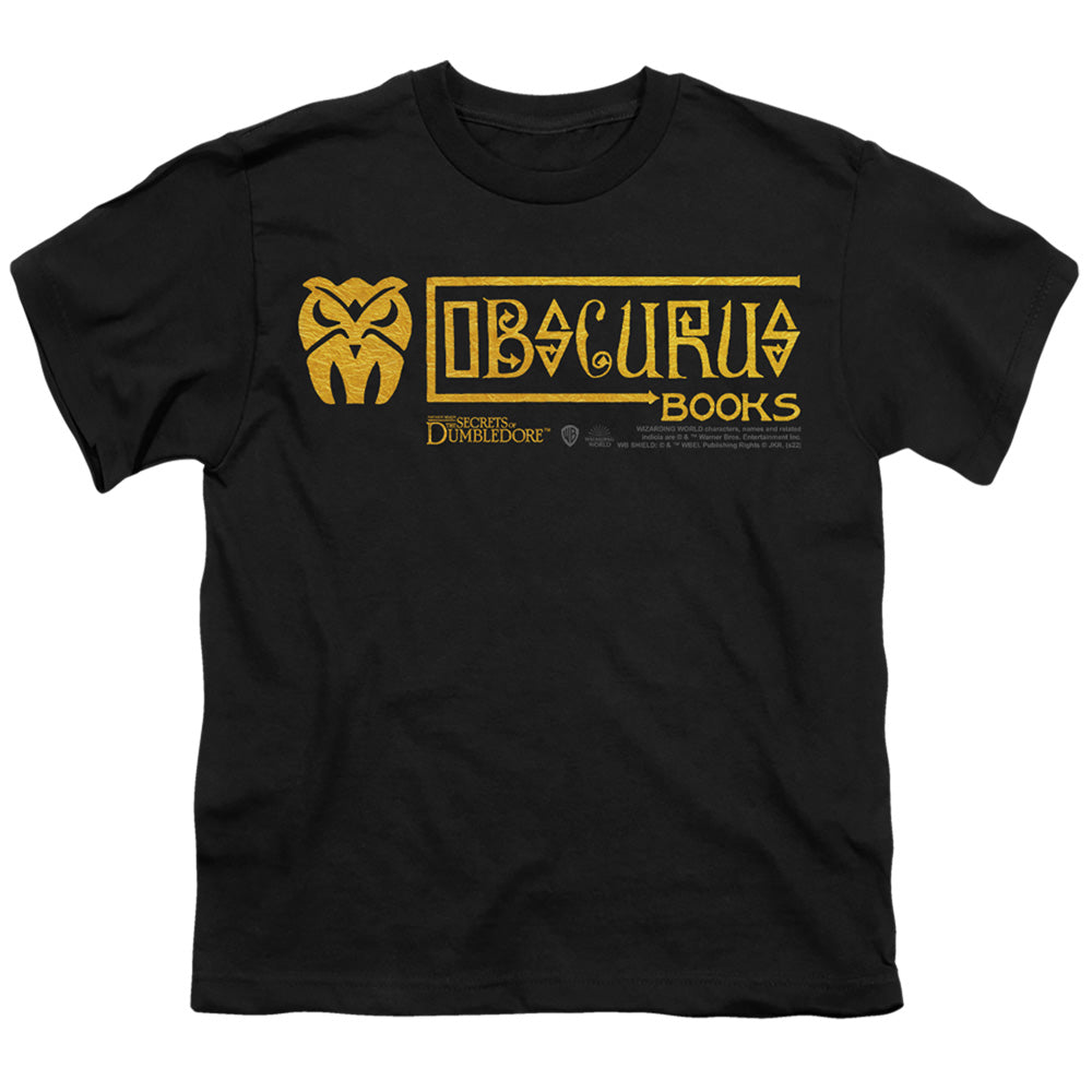 FANTASTIC BEASTS THE SECRETS OF DUMBLEDORE : OBSCURUS BOOKS LOGO S\S YOUTH 18\1 Black XL