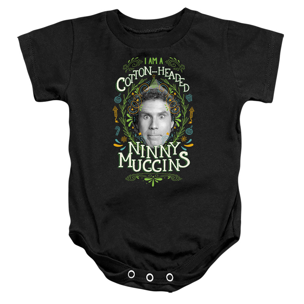ELF : COTTON HEADED NINNY MUGGINS INFANT SNAPSUIT Black MD (12 Mo)