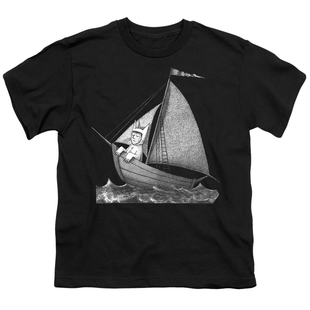 WHERE THE WILD THINGS ARE : SAILING ON A BOAT S\S YOUTH 18\1 Black XL