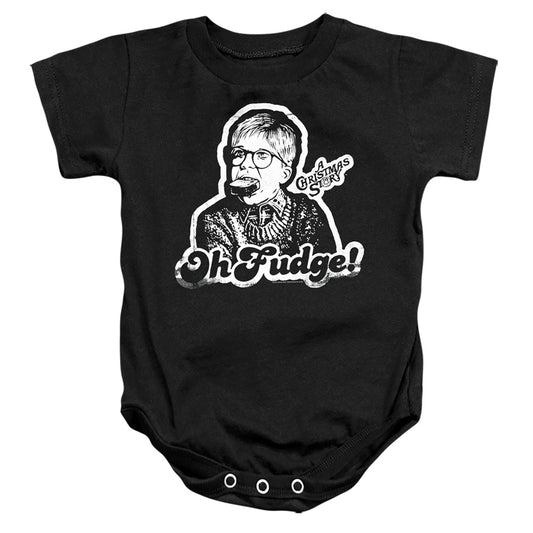 A CHRISTMAS STORY : OH FUDGE AGAIN INFANT SNAPSUIT Black LG (18 Mo)