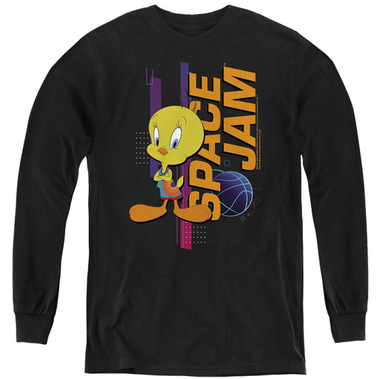 SPACE JAM : A NEW LEGACY : TWEETY STANDING L\S YOUTH Black XL