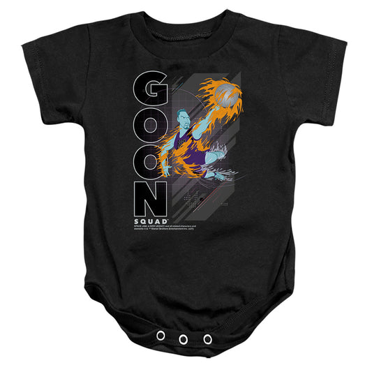SPACE JAM : A NEW LEGACY : WET FIRE INFANT SNAPSUIT Black MD (12 Mo)