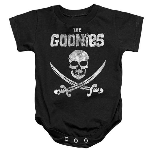 THE GOONIES : FLAG 1 INFANT SNAPSUIT Black MD (12 Mo)