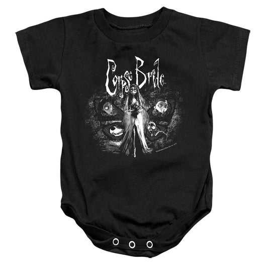 CORPSE BRIDE : BRIDE TO BE INFANT SNAPSUIT Black LG (18 Mo)