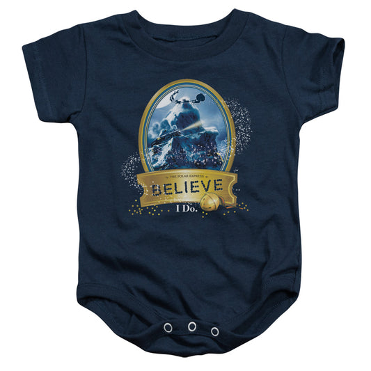 POLAR EXPRESS : TRUE BELIEVER INFANT SNAPSUIT NAVY SM (6 Mo)