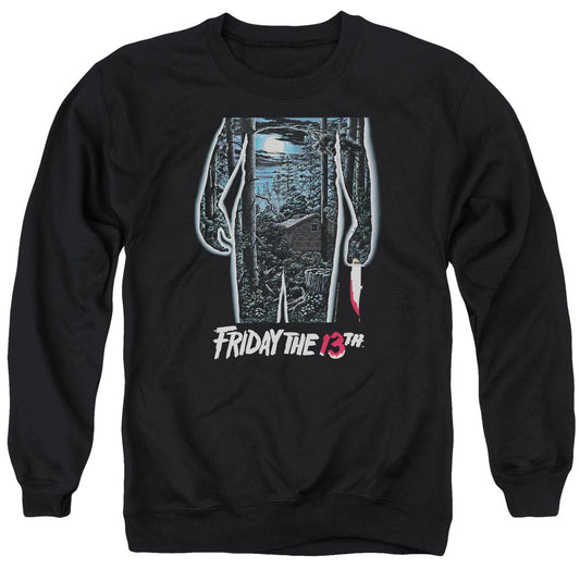 FRIDAY THE 13TH : 13TH POSTER ADULT CREW SWEAT Black 2X
