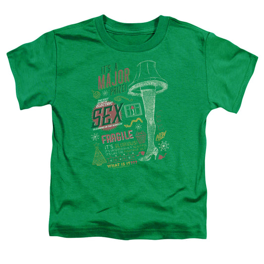 A CHRISTMAS STORY : IT'S A MAJOR PRIZE S\S TODDLER TEE Kelly Green LG (4T)