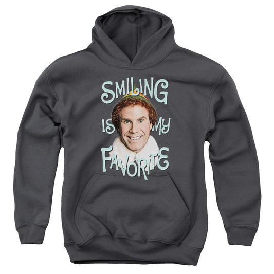 ELF : SMILING YOUTH PULL OVER HOODIE Charcoal LG