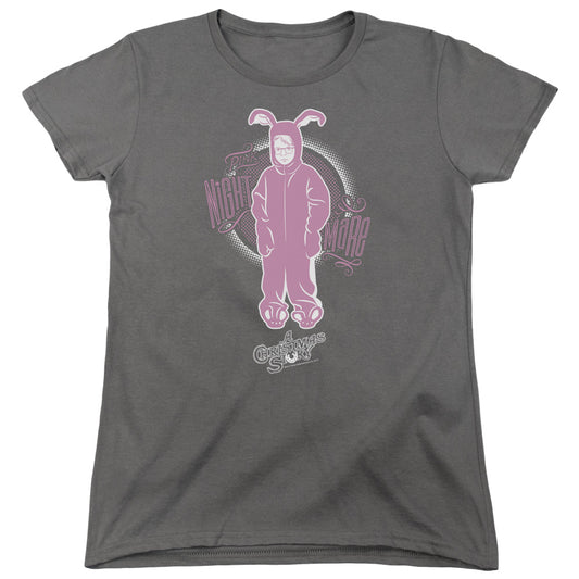 A CHRISTMAS STORY : PINK NIGHTMARE WOMENS SHORT SLEEVE Charcoal 2X