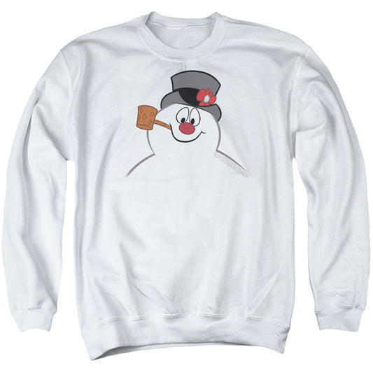 FROSTY THE SNOWMAN : FROSTY FACE ADULT CREW SWEAT White LG