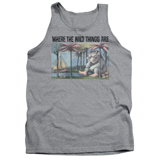 WHERE THE WILD THINGS ARE : COVER ART ADULT TANK Athletic Heather XL