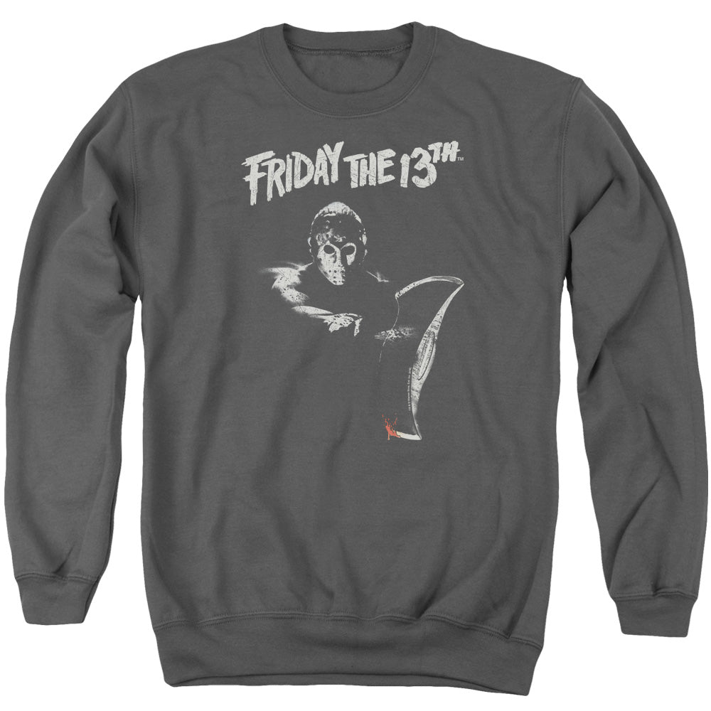 FRIDAY THE 13TH : AX ADULT CREW SWEAT Charcoal 3X