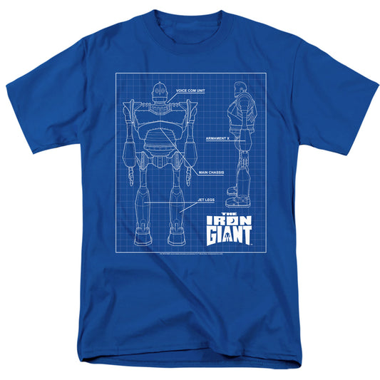 IRON GIANT : SCHEMATIC S\S ADULT 18\1 Royal Blue 2X