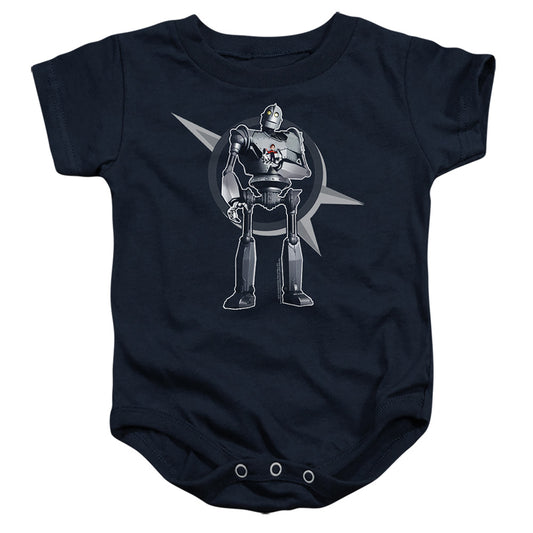 IRON GIANT : A BOY AND HIS ROBOT INFANT SNAPSUIT Navy MD (12 Mo)