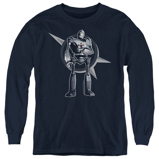 IRON GIANT : A BOY AND HIS ROBOT L\S YOUTH Navy LG