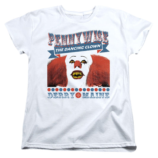 IT 1990 : THE DANCING CLOWN WOMENS SHORT SLEEVE White MD