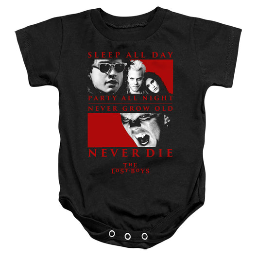 THE LOST BOYS : NEVER DIE INFANT SNAPSUIT Black MD (12 Mo)