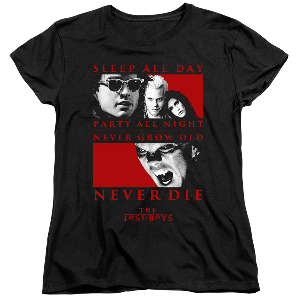 THE LOST BOYS : NEVER DIE WOMENS SHORT SLEEVE Black MD