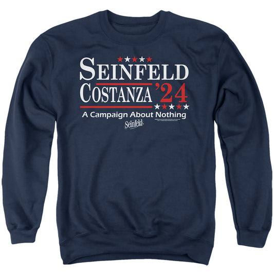 SEINFELD : ELECTION TEE ADULT CREW SWEAT Navy MD