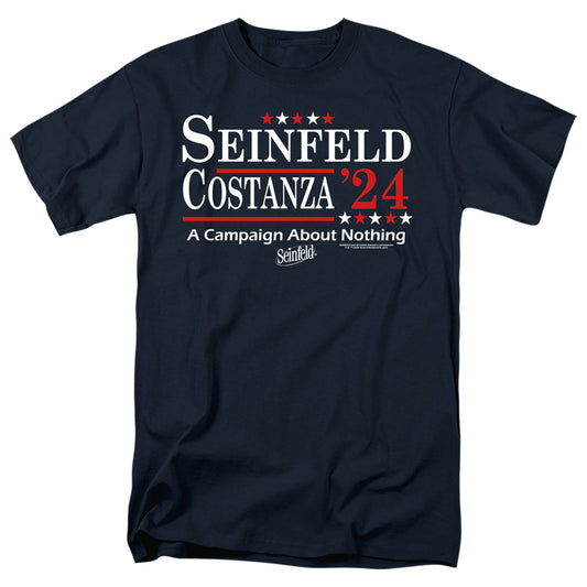SEINFELD : ELECTION TEE S\S ADULT 18\1 Navy 2X