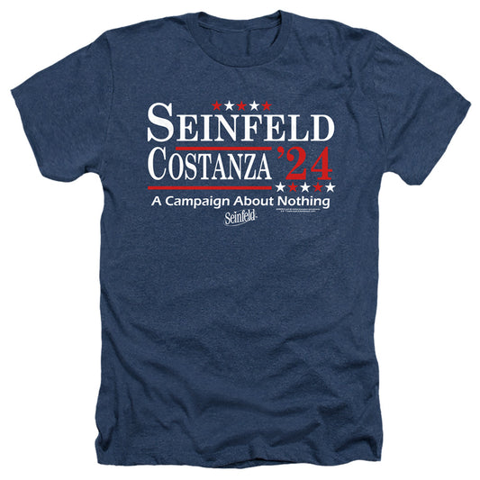 SEINFELD : ELECTION TEE ADULT HEATHER Navy MD