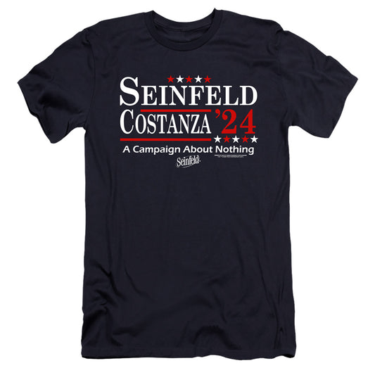 SEINFELD : ELECTION TEE  PREMIUM CANVAS ADULT SLIM FIT 30\1 Navy MD