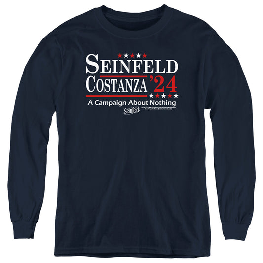 SEINFELD : ELECTION TEE L\S YOUTH Navy LG