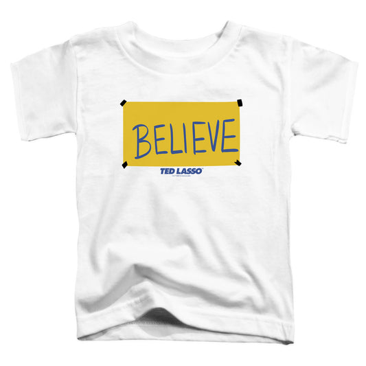 TED LASSO : TED LASSO BELIEVE SIGN S\S TODDLER TEE White LG (4T)