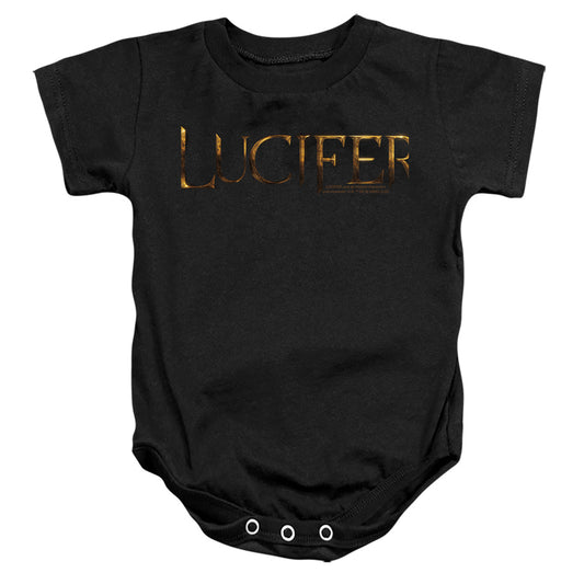 LUCIFER : LUCIFER LOGO INFANT SNAPSUIT Black SM (6 Mo)