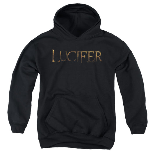 LUCIFER : LUCIFER LOGO YOUTH PULL OVER HOODIE Black LG