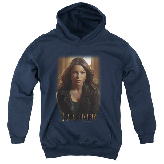 LUCIFER : LUCIFER THE DETECTIVE YOUTH PULL OVER HOODIE Navy LG