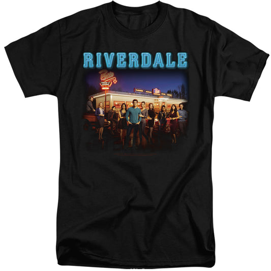 RIVERDALE : UP AT POP'S ADULT TALL FIT SHORT SLEEVE Black 2X