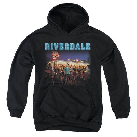 RIVERDALE : UP AT POP'S YOUTH PULL OVER HOODIE Black LG