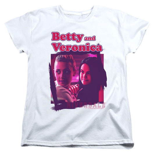 RIVERDALE : BETTY AND VERONICA WOMENS SHORT SLEEVE White 2X