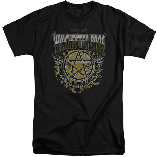SUPERNATURAL : WINCHESTER BROS ADULT TALL FIT SHORT SLEEVE Black 3X