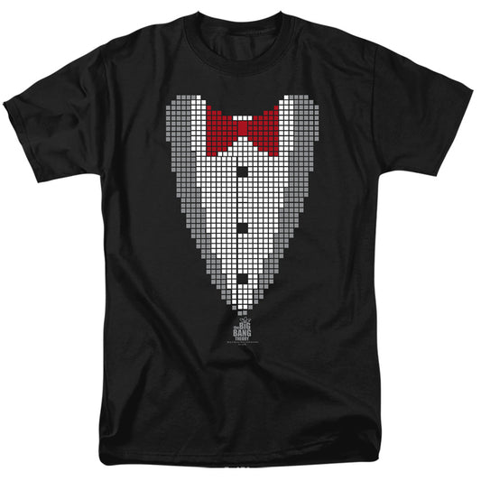 BIG BANG THEORY : PIXELATED TUX S\S ADULT 18\1 Black MD