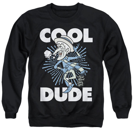 THE YEAR WITHOUT A SANTA CLAUS : COOL DUDE ADULT CREW SWEAT Black LG