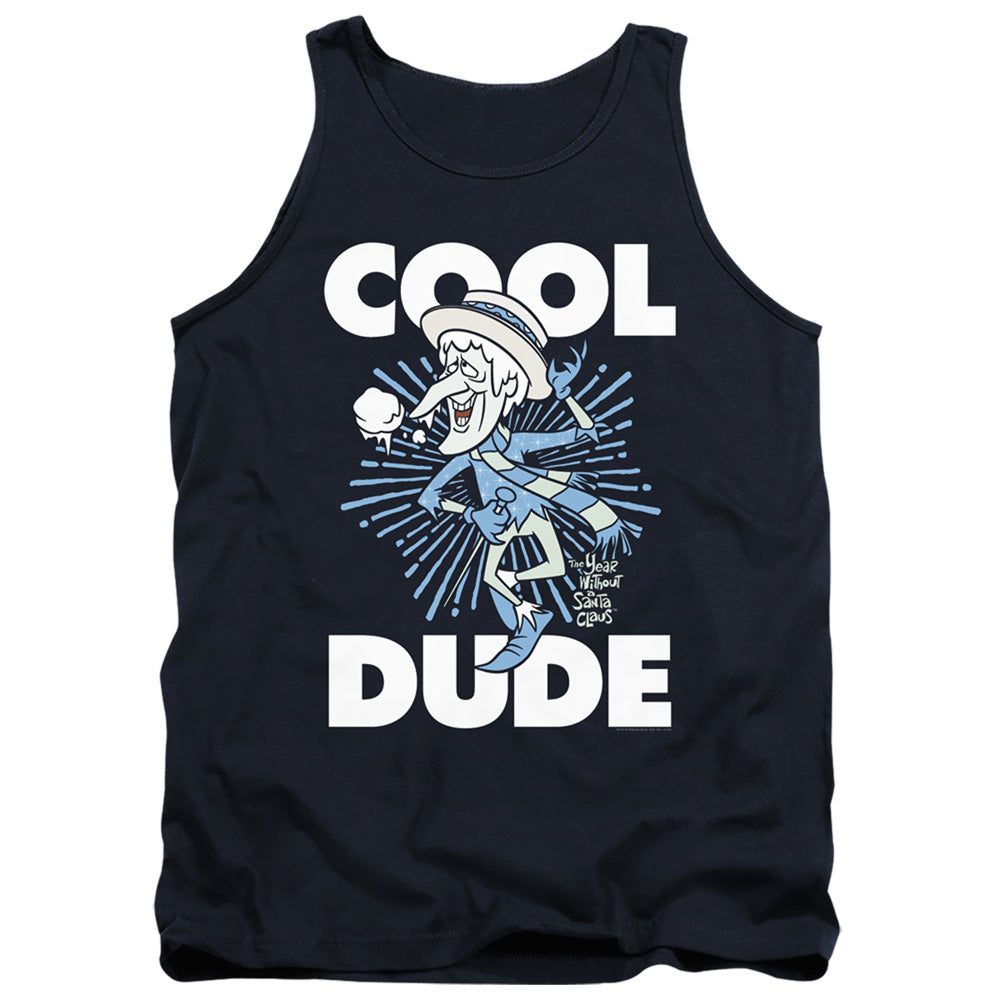 THE YEAR WITHOUT A SANTA CLAUS : COOL DUDE ADULT TANK Navy SM