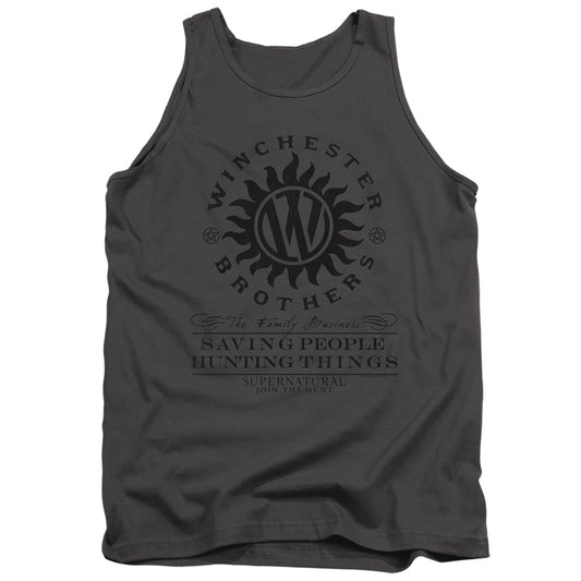 SUPERNATURAL : WINCHESTER ANTI POSSESSION ADULT TANK Charcoal SM