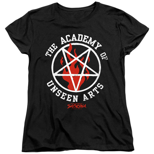 CHILLING ADVENTURES OF SABRINA : ACADEMY OF UNSEEN ARTS WOMENS SHORT SLEEVE Black MD