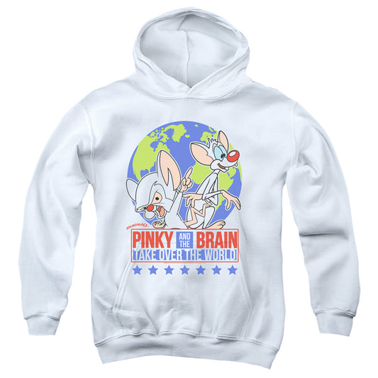 PINKY AND THE BRAIN : CAMPAIGN YOUTH PULL OVER HOODIE White LG