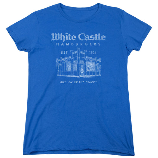 WHITE CASTLE : BY THE SACK WOMENS SHORT SLEEVE Royal Blue LG