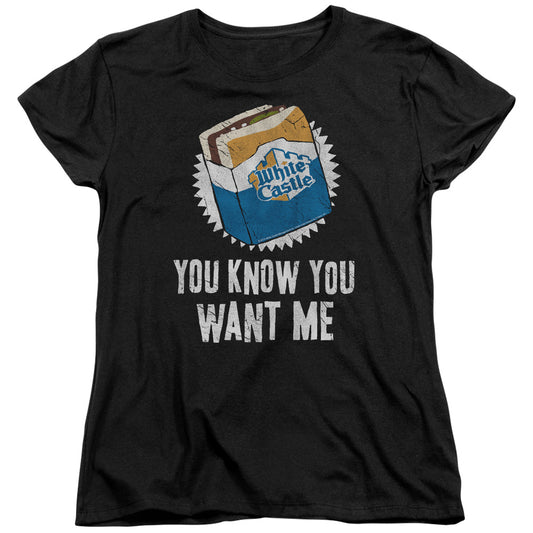 WHITE CASTLE : WANT ME S\S WOMENS TEE Black MD