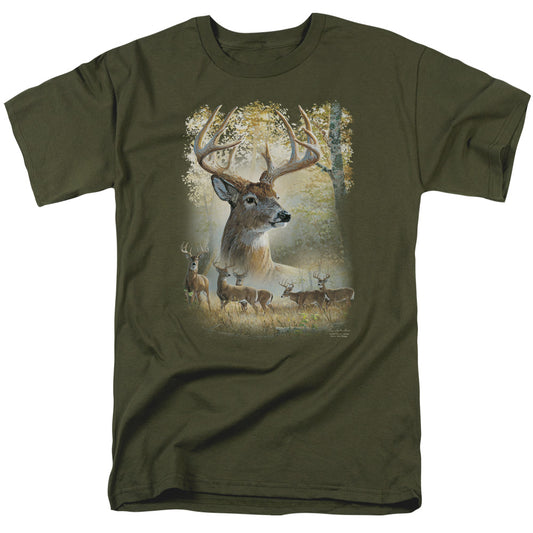 WILD WINGS : BUCKS S\S ADULT 18\1 Military Green MD
